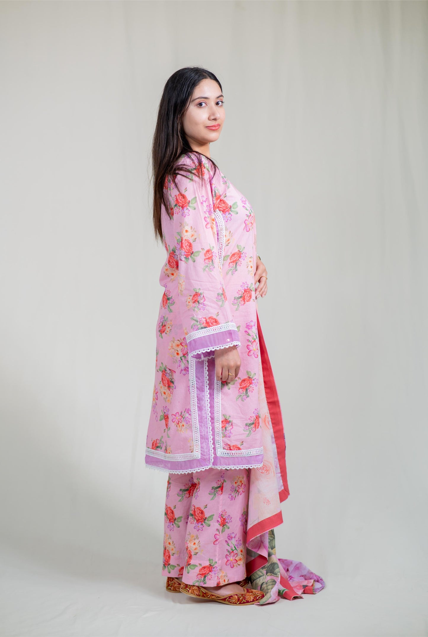 Pink Straight Kurta Set