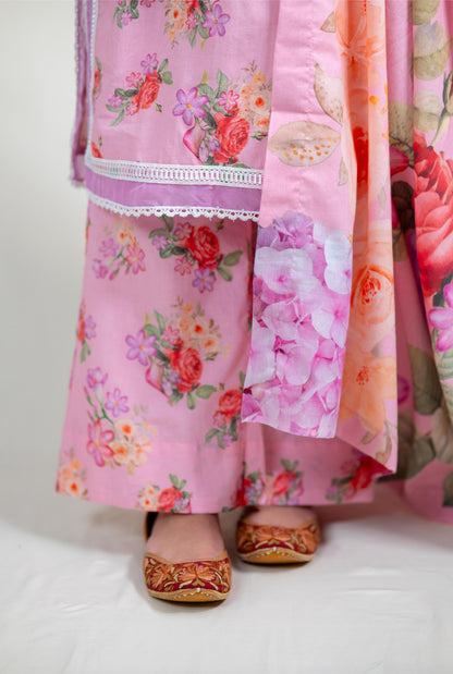 Pink Straight Kurta Set