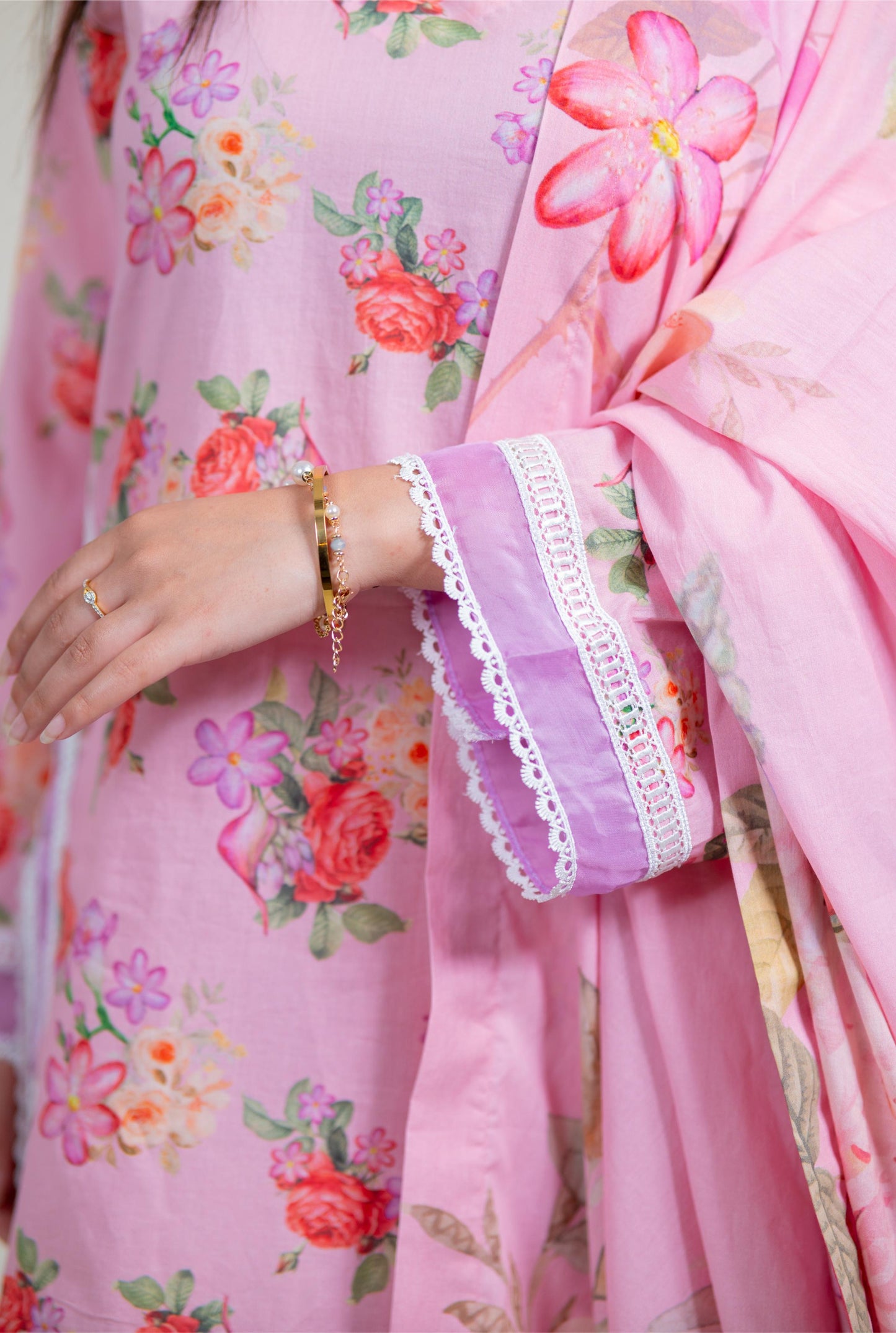 Pink Straight Kurta Set