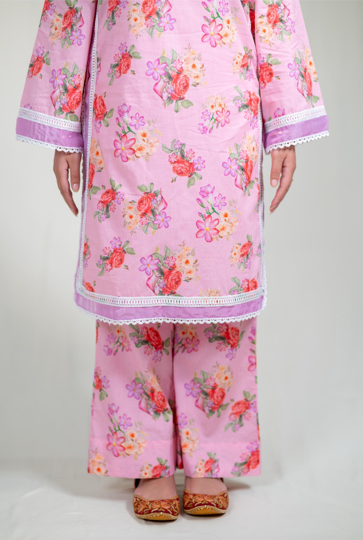 Pink Straight Kurta Set