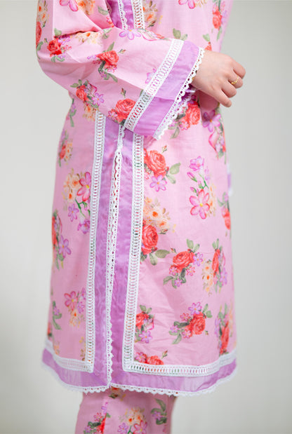 Pink Straight Kurta Set