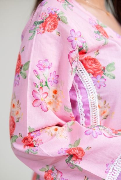 Pink Straight Kurta Set