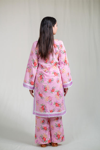 Pink Straight Kurta Set