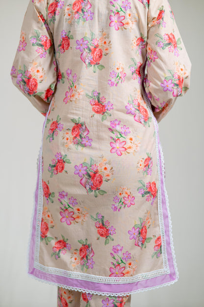 Beige Straight Kurta Set