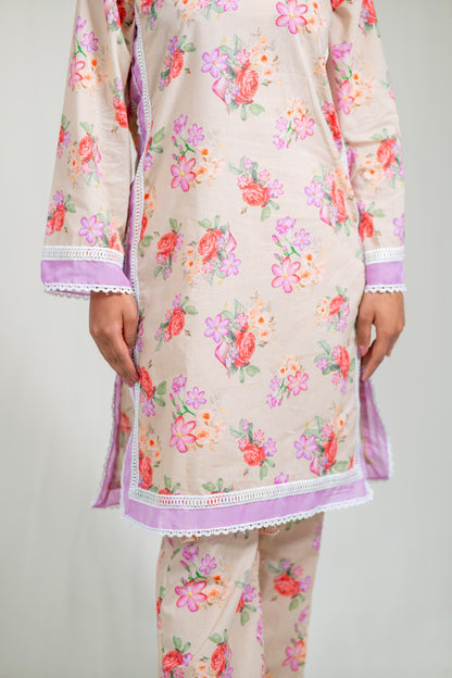 Beige Straight Kurta Set